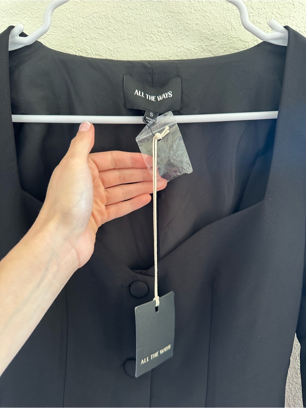 All The Ways Almeda Black Button-Front Blazer - Picture 7 of 7
